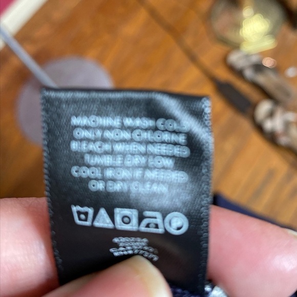 Ann Taylor Navy Silk Blend Sweater Scallop Detail Size S - Picture 7 of 8